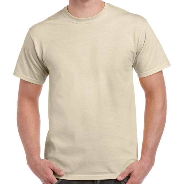 Gildan Mens Heavy Cotton T-Shirt in Light Sand Size: Large Light Sand Male L