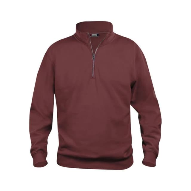 Clique Womens Basic Half Zip Sweatshirt in Burgundy Size: XS Burgundy Female XS