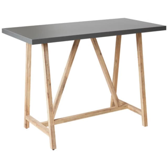 Beliani Garden Bar Table Talamone 140 Cm 70 Cm Grey