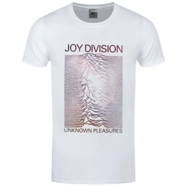 Joy Division Joy Division Men Unknown Pleasures Gradient T-Shirt in White Size: Medium White M Male 5063238456273