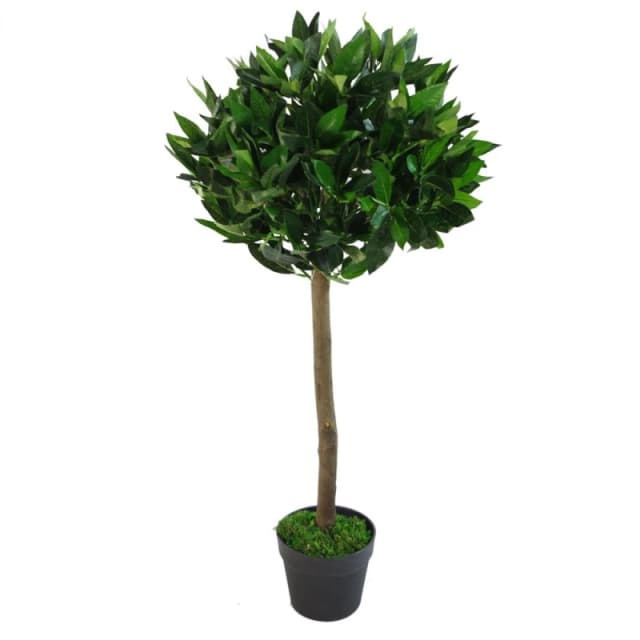 Leaf Deluxe Artificial Bay Leaf Laurel Tree Topiary Ball - 90cm Tall