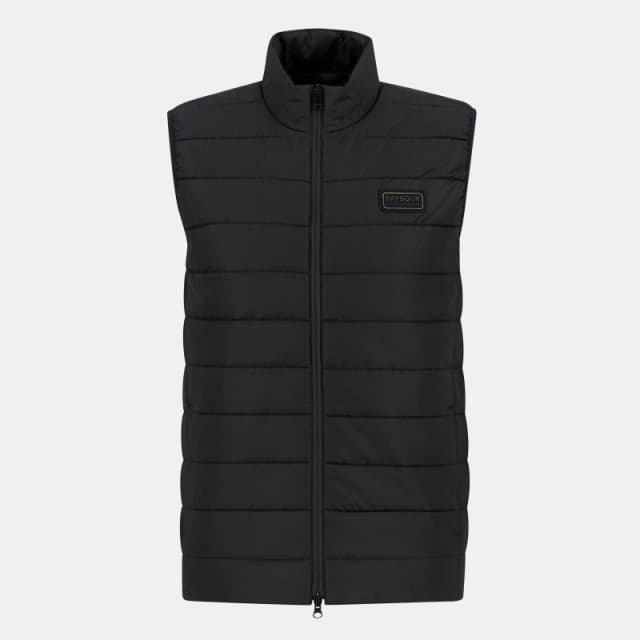Barbour International Mens Aldon Quilted Sleeveless Slim Fit Gilets Black BK11 male S