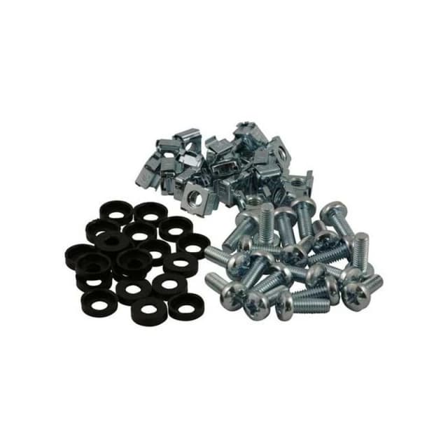 FDL 19" RACK CAPTURED CAGE NUTS & M6 BOLTS- 50 PACK (SILVER)