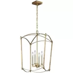Quintiesse Feiss Thayer Lanterns Pendant Ceiling Light Antique Gold