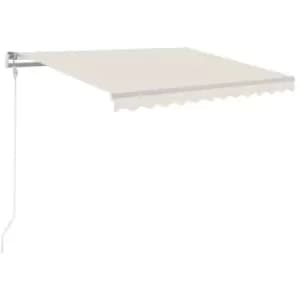 Vidaxl Manual Retractable Awning 350X250 Cm Cream
