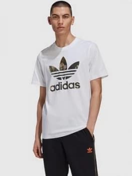 Adidas Originals Camo Trefoil T-Shirt - White