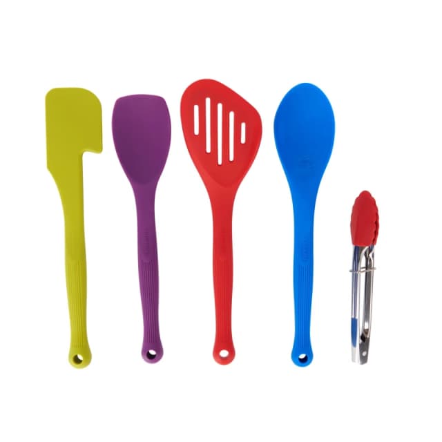 Colourworks 5 Piece Silicone Cooking Utensils Set Green