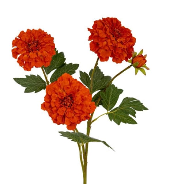 Hill Interiors African Marigold Artificial Flower Spray Red (One Size)