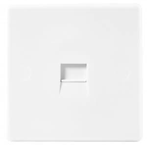 Wickes Single Slimline Secondary Telephone Socket - White