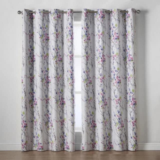Luxury Living Kura Ring Top Printed Curtains