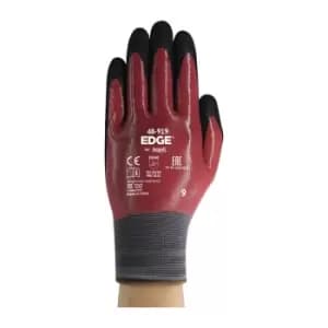 Handschuhe EDGE 48-919 Gr.10 weinrot/schwarz EN 388 PSA II 12 PA