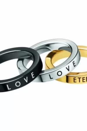 Ladies Calvin Klein Multi colour gold Size L Hook Ring Set KJ06JR390106