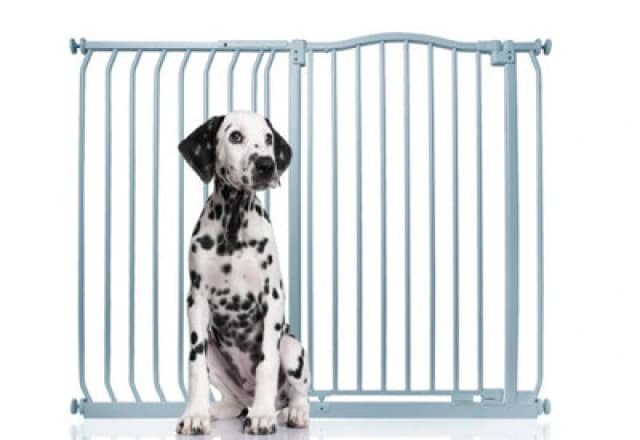 Bettacare Extra Tall Curved Top Dog Gate, 116Cm - 125Cm, Matt Grey, Extra Tall 100Cm In Height, Pressure Fit Pet Gate