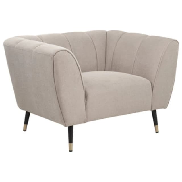 Beliani Fabric Armchair Taupe Orsta