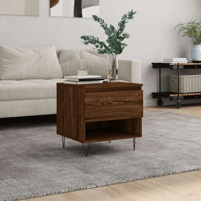Vidaxl Coffee Table Brown Oak 50X46X50 Cm Engineered Wood, Brown 830922