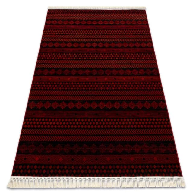 RugsX Orient 5132 Carpet Burgundy / Black Oriental, With Fringes 150X230 Cm