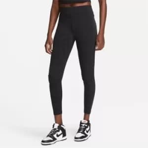 Nike Air Womens High-Waisted Printed Leggings - Black