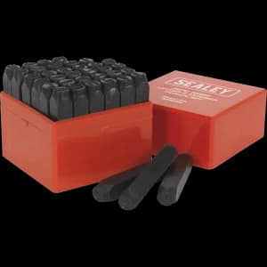 Sealey 36 Piece Letter and Number Punch Set 10mm