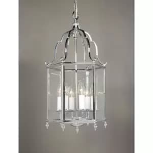 Impex Belgravia Chrome Lanterns Pendant Ceiling Light