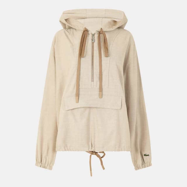 Lacoste Womens Cropped Hoodie Alabaster Chin female 10 (38)
