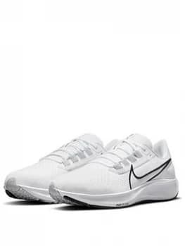 Nike Air Zoom Pegasus 38 - White/Black, Size 7, Men