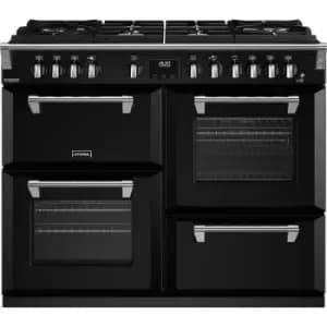 Stoves Richmond Deluxe ST DX RICH D1100DF GTG BK 100cm Dual Fuel Range Cooker - Black - A Rated