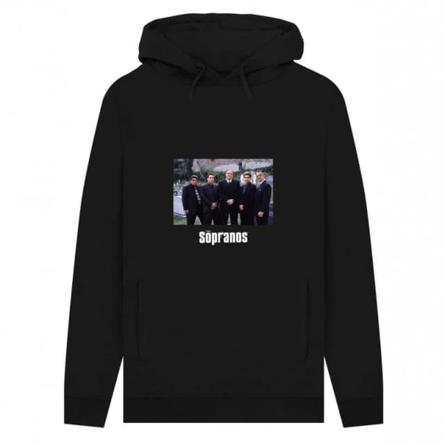 The Sopranos Mens Cast Hoodie in Black Size: Small Black Male S