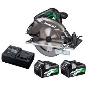 HiKOKI C3607DA 36V Multi Volt Circular Saw with Brushless Motor - 2 x 36v 5Ah batteries