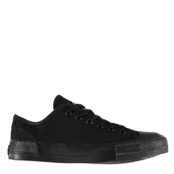 SoulCal Canvas Low Ladies Canvas Shoes - Black Mono