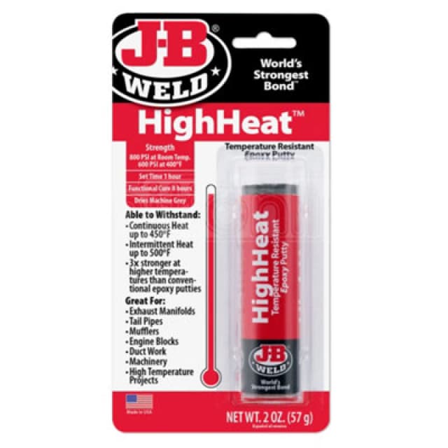 Jb Weld Highheat 57G Heat Temperature Resistant Epoxy Putty Metal Repair Filler