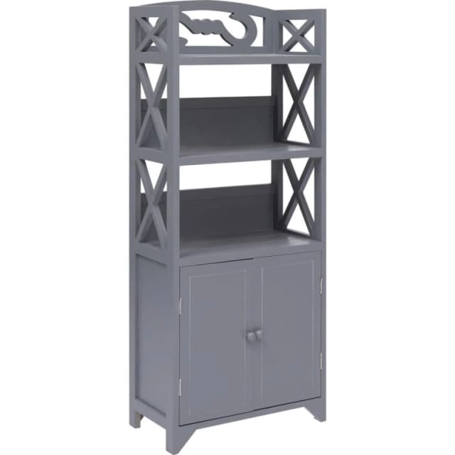VIDAXL Bathroom Cabinet Grey 46x24x116cm Paulownia Wood Vidaxl 284110