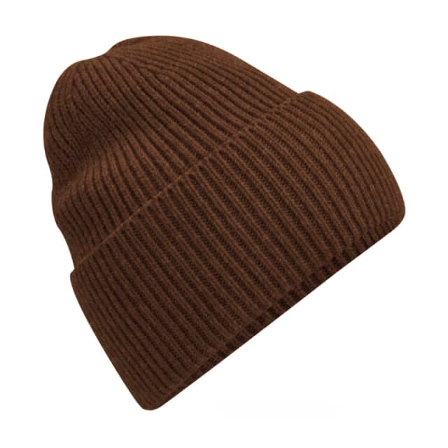 Beechfield Beechfield Men Cuffed Oversized Beanie in Brown Brown One Size Male 5063300943250