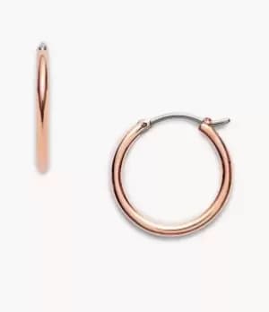 Fossil Women Rose-Gold-Tone Steel Hoops