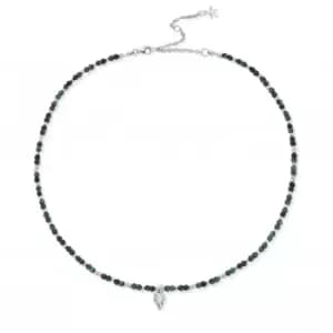 Leaf Heart Sparkle Malachite Necklace SNMMUL3240