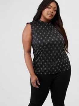 Oasis Curve Pretty Foil Mesh Piecrust Top - Print