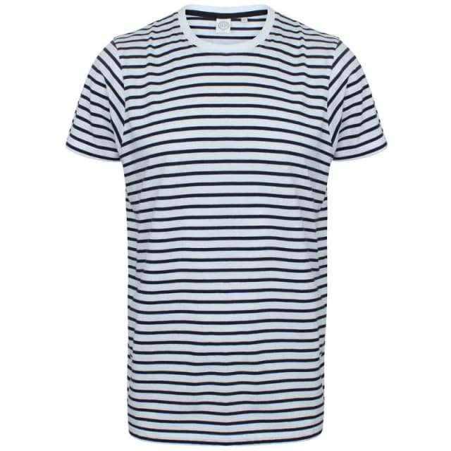 SF Mens Striped T-Shirt in White Size: XS White Male XS