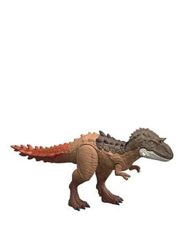 Mattel Jurassic World Dinosaurier-Spielfigur großer Gigantic Thrashers Gorgosaurus mit 2 Angriffsbewegungen und Evolutionsfunktion digitaler Spielsp