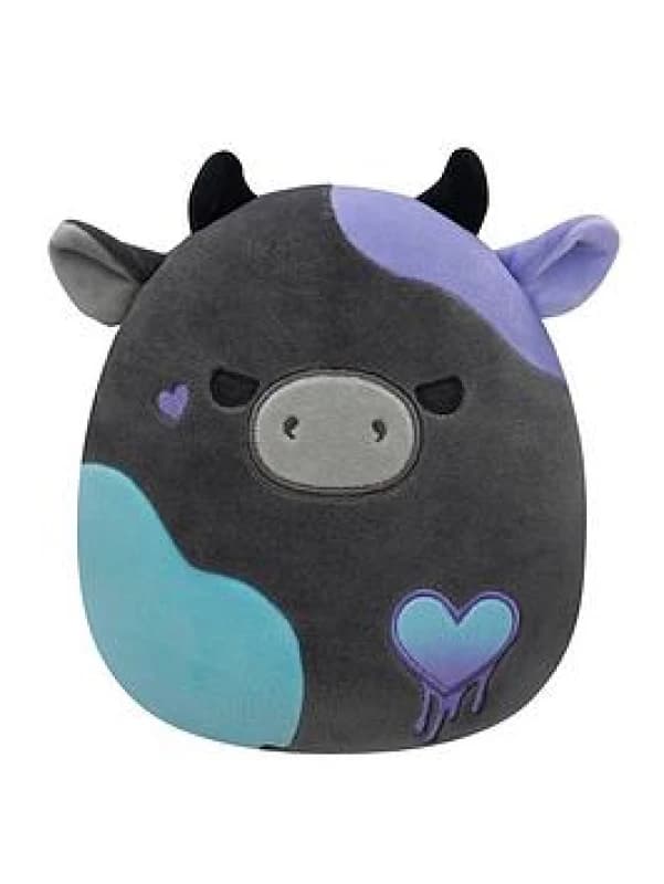 Squishmallows Original 7.5-Inch Smithereens the Charcoal Cow - Valentine's Plush