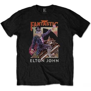 Elton John - Captain Fantastic Mens XX-Large T-Shirt - Black