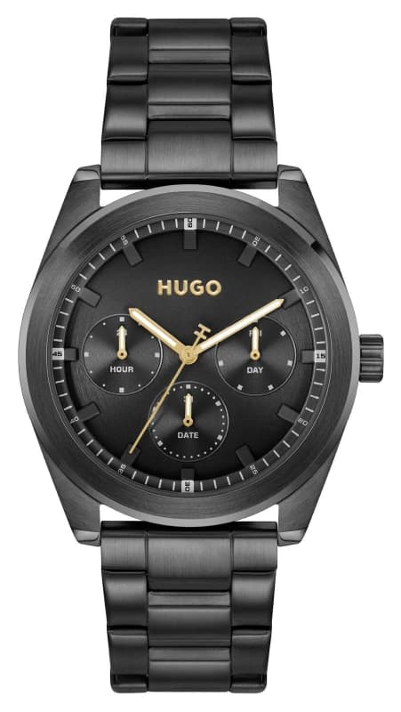 HUGO 1530426 #Bright SPORT (42mm) Black Dial / Black PVD Watch