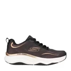 Skechers Relaxed Fit: D'Lux Fitness - Pure Glam Trainers - Black