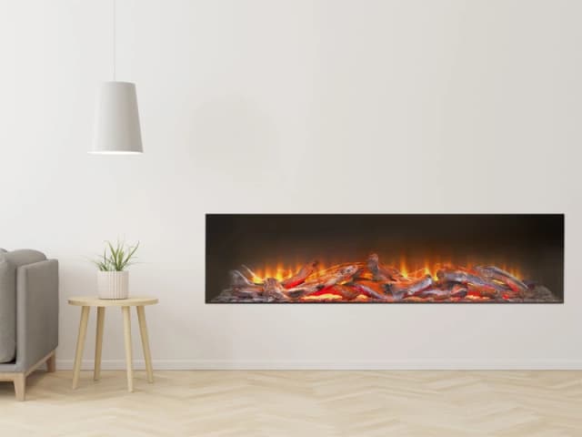 Acantha Fires & Fireplaces Ignis 1500 Fully Inset Media Wall Electric Fire in Black Unisex