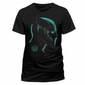 Black Panther Movie - Neon Face Mens XX-Large T-Shirt - Black
