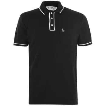 Original Penguin Original Short Sleeve Tipped Polo Shirt - Black