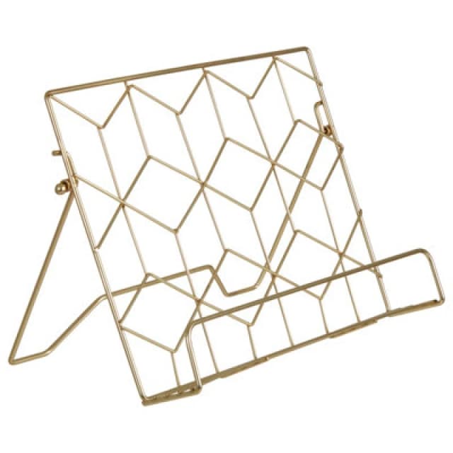 Orsina Vertex Contour Matte Gold Finish Cookbook Stand