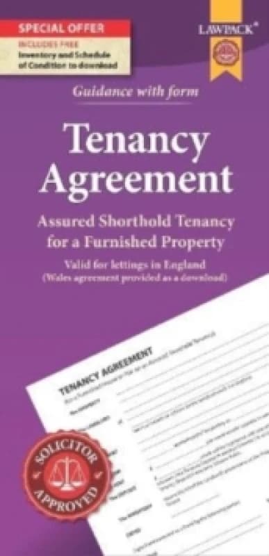 Furnished Tenancy Agreement Form Pack : How to Create a Tenancy Agreement for an Furnished House or Flat in England Paperback / softback