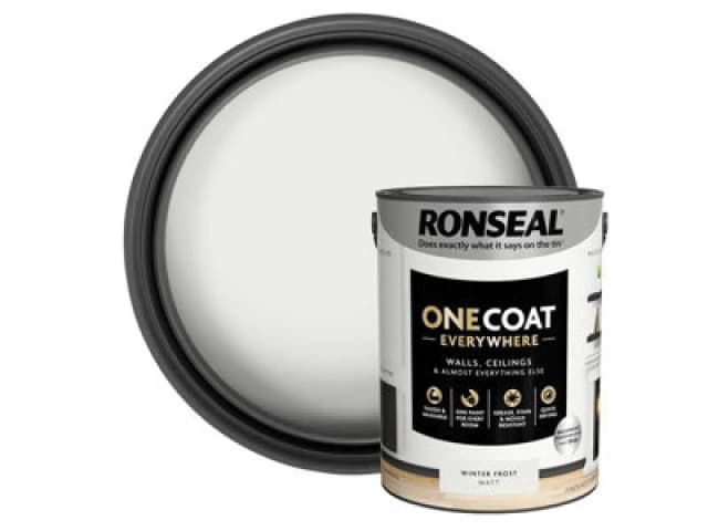 Ronseal One Coat Everywhere Multi Surface Matt Paint Winter Frost - 5L Grey