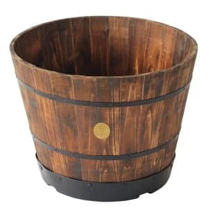 VegTrug Wooden Barrel Planter - Large