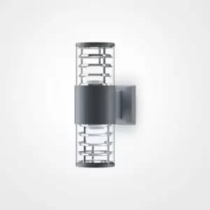 Maytoni Maytoni Bronx 2 Light Outdoor Modern Wall Lamp Grey, 32cm, E27 IP54