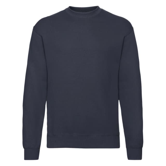 Fruit Of The Loom Fruit of the Loom Men Classic 80 20 Set-in Sweatshirt in Mid Navy Size: Small Mid Navy S Male 5063470951024